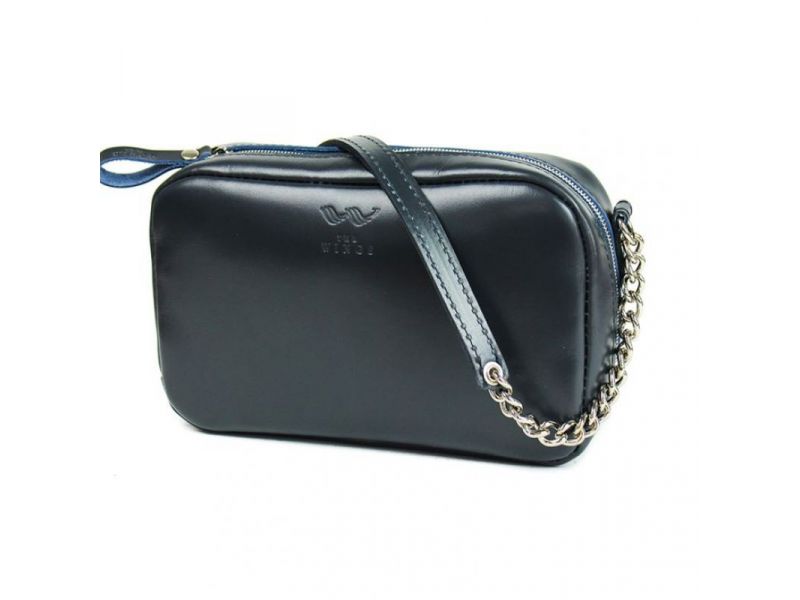 Кожаная сумка Faith синяя, фото 2