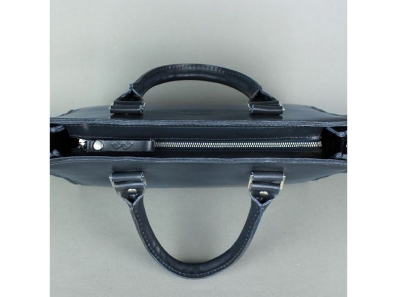 Женская кожаная сумка Fancy синяя, фото 4