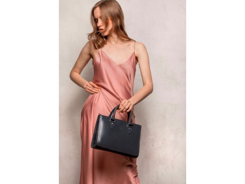 Женская кожаная сумка Fancy синяя, фото 2