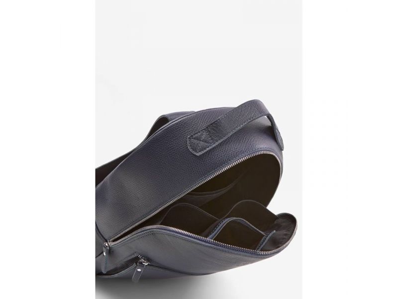 Кожаный рюкзак Groove L синий сафьян, фото 4