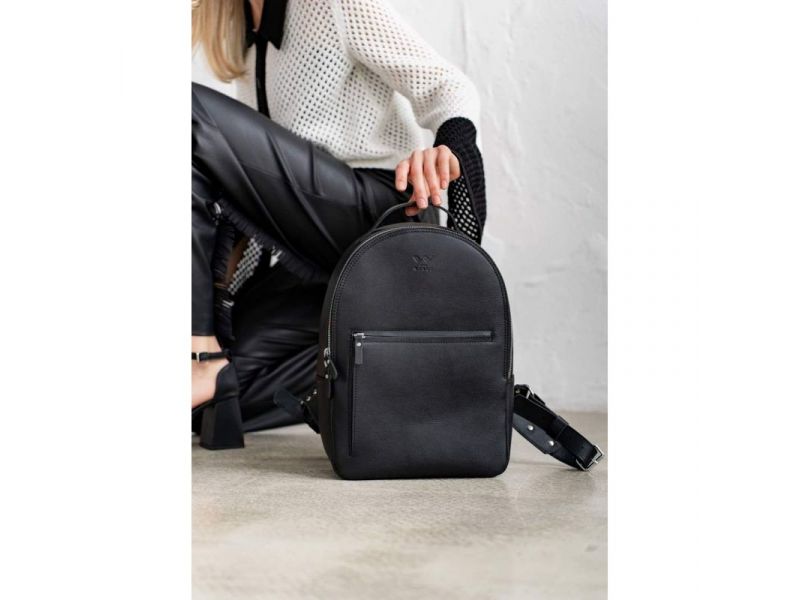 Кожаный рюкзак Groove M черный, фото 6