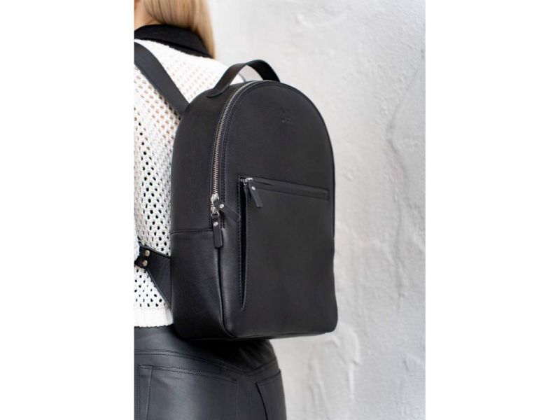 Кожаный рюкзак Groove M черный, фото 1