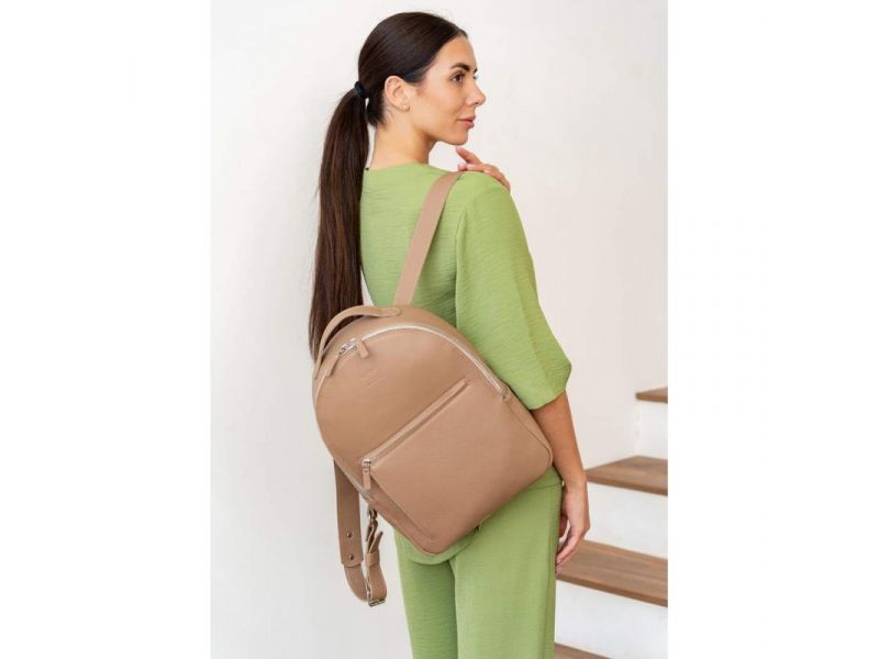 Кожаный рюкзак Groove M карамель флотар, фото 2