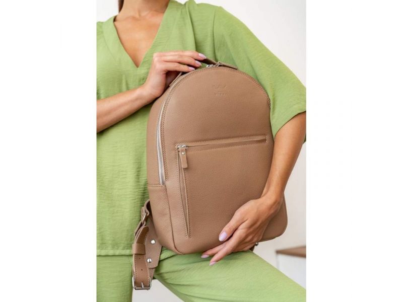 Кожаный рюкзак Groove M карамель флотар, фото 3