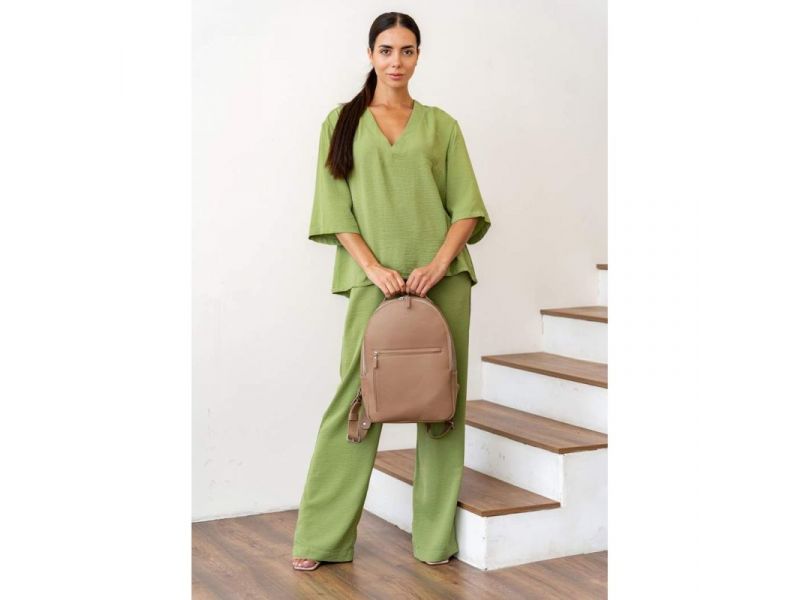 Кожаный рюкзак Groove M карамель флотар, фото 6