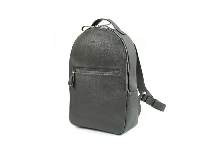Кожаный рюкзак Groove M графитный, фото 10