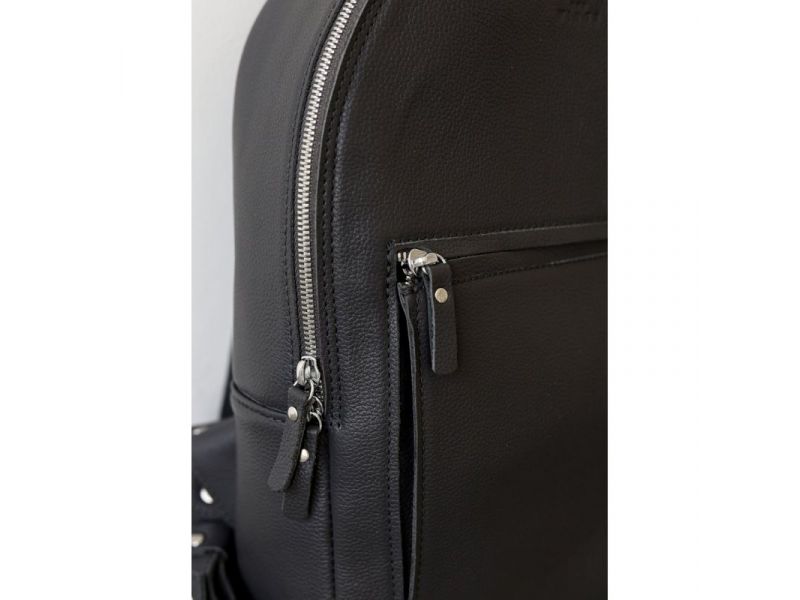 Кожаный рюкзак Groove M графитный, фото 6