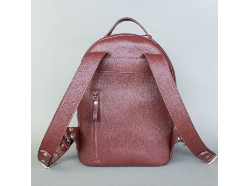 Кожаный рюкзак Groove M марсала флотар, фото 3