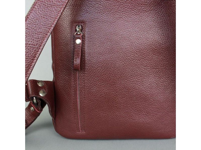 Кожаный рюкзак Groove M марсала флотар, фото 5