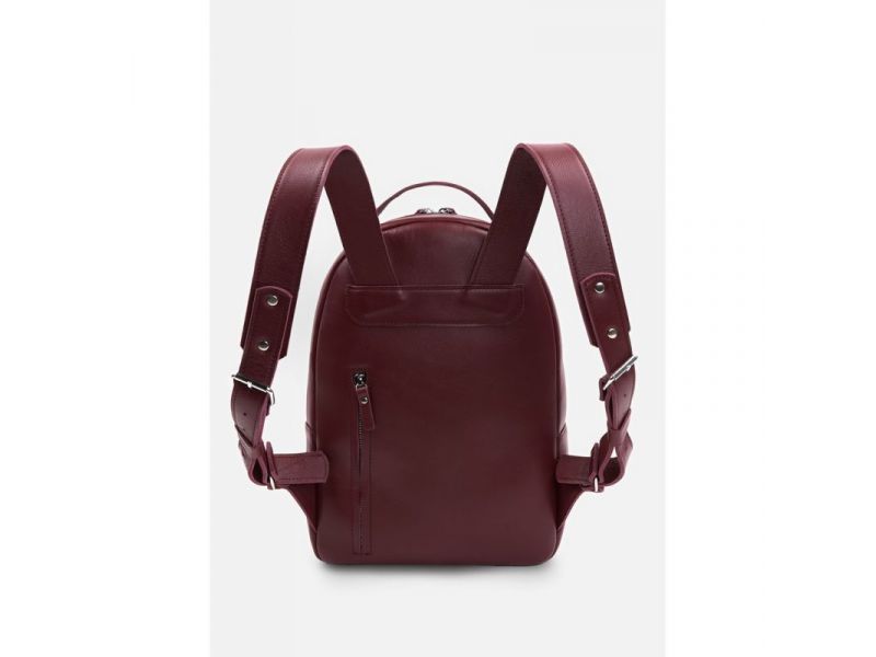 Кожаный рюкзак Groove M бордовый, фото 3