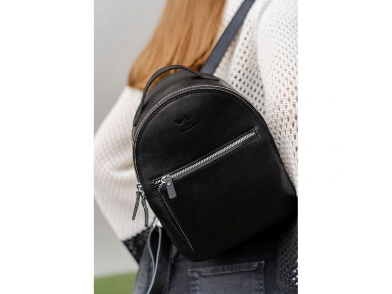 Кожаный рюкзак Groove S черный, фото 1