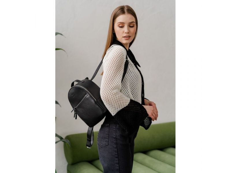 Кожаный рюкзак Groove S черный, фото 2