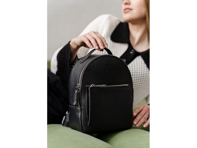 Кожаный рюкзак Groove S черный, фото 7