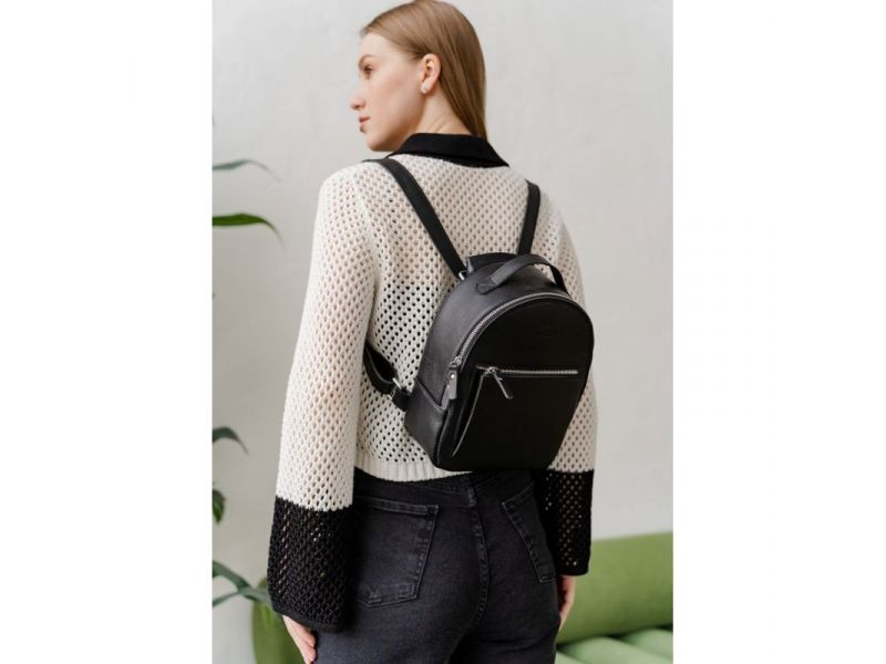 Кожаный рюкзак Groove S черный, фото 3