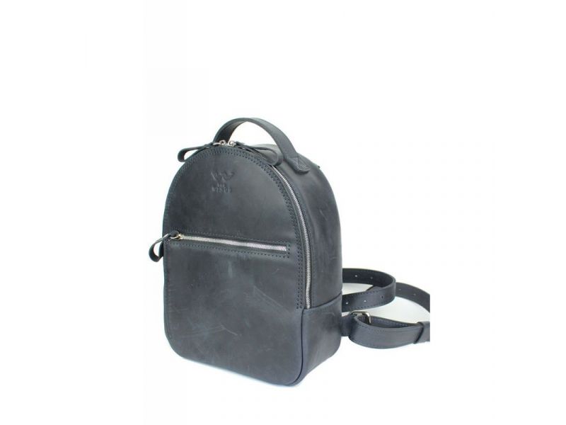 Кожаный рюкзак Groove S синий винтажный, фото 1