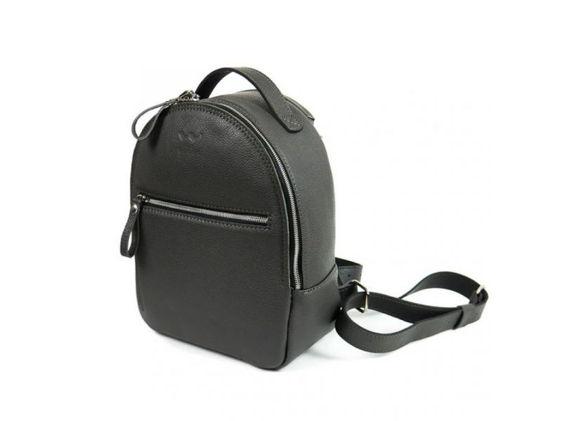 Кожаный рюкзак Groove S графитный, фото 2