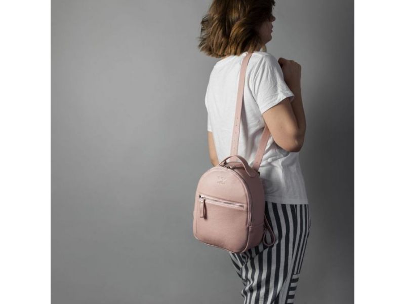 Кожаный рюкзак Groove S пудровый, фото 8