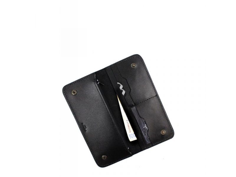 Кожаное портмоне Mark 2 черный, фото 1