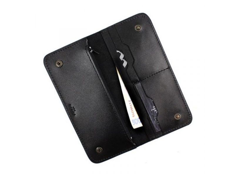 Кожаное портмоне Mark 2 черный, фото 2