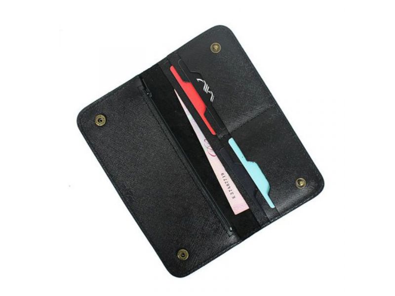 Кожаное портмоне Mark 2 черный сафьян, фото 2