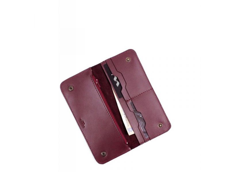Кожаное портмоне Mark 2 винный, фото 1