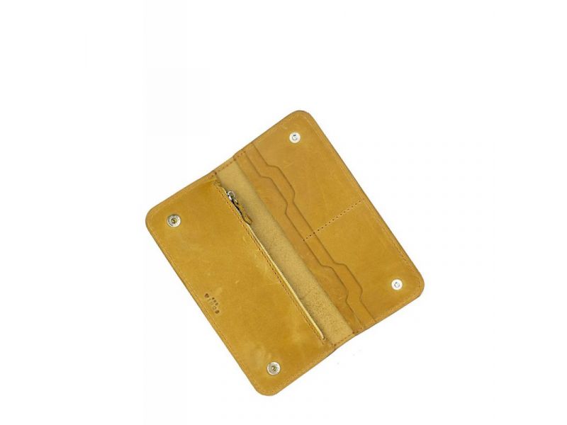Кожаное портмоне Mark 2 желтый винтаж, фото 1