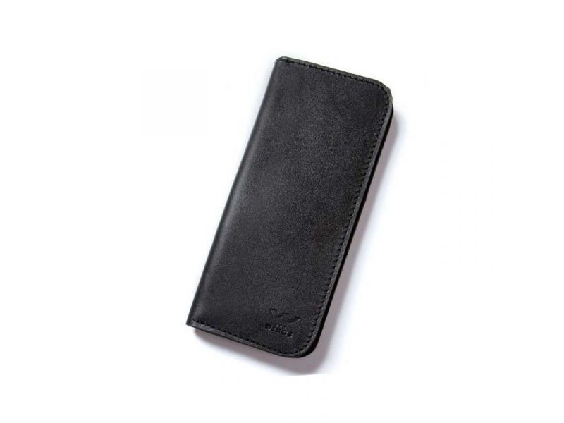 Кожаное портмоне Middle черный, фото 1