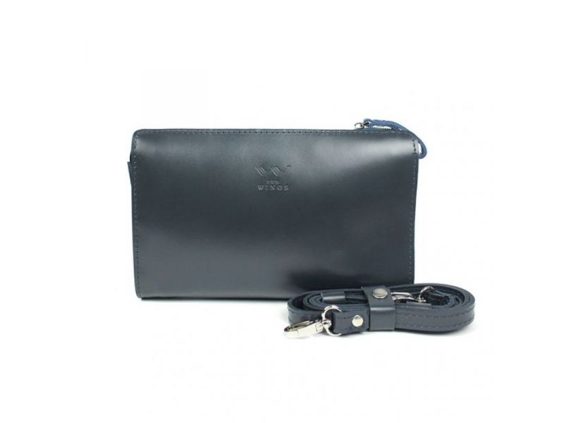 Кожаный млатч синий, фото 2