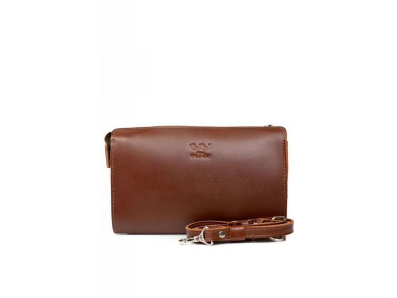 Кожаный млатч светло-коричневый, фото 1