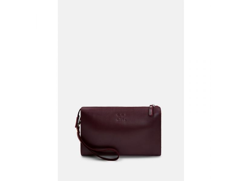 Кожаный млатч бордовый краст, фото 1