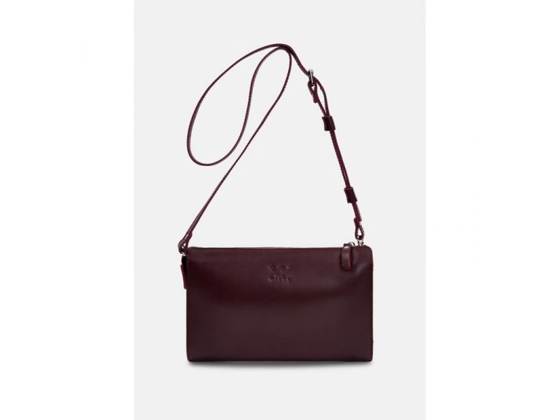 Кожаный млатч бордовый краст, фото 2