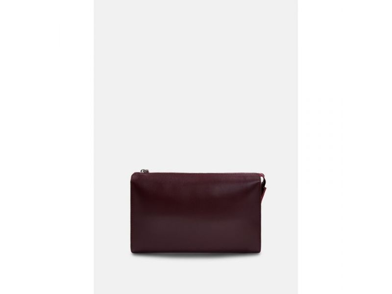 Кожаный млатч бордовый краст, фото 5