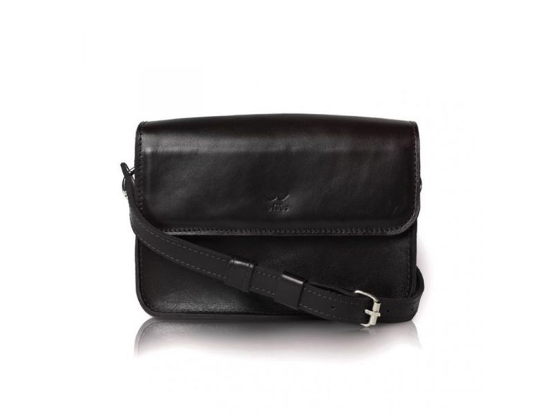 Кожаная мини сумка Moment черная, фото 2