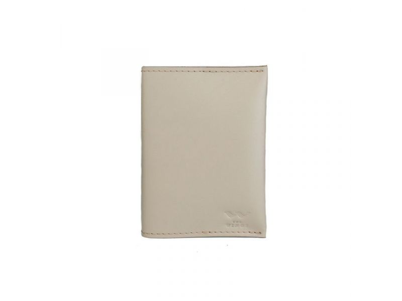 Кожаная паспортная обложка бежевая, фото 1