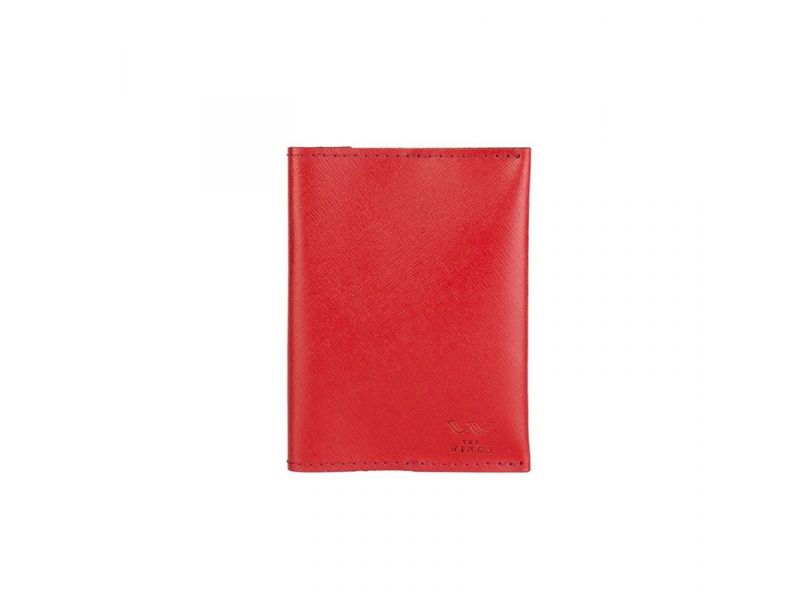 Кожаная паспортная обложка красная сафьян, фото 1