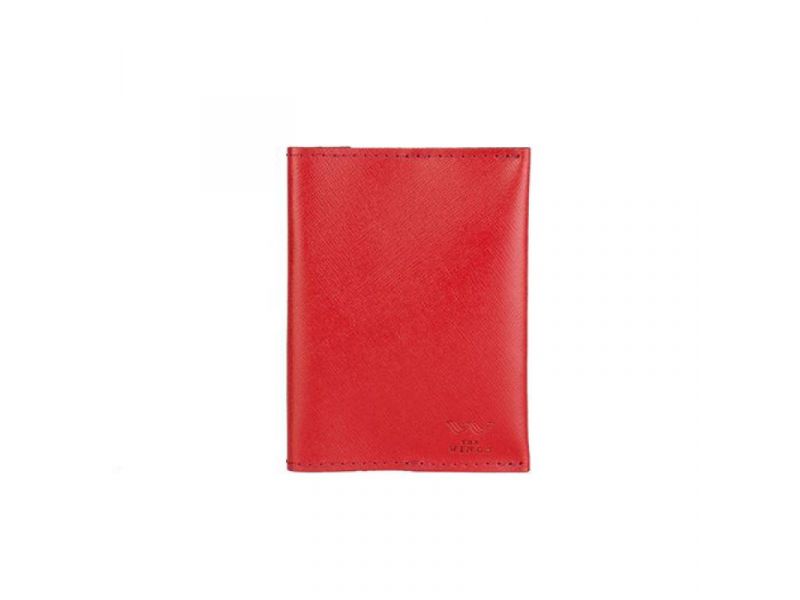 Кожаная паспортная обложка красная сафьян, фото 2