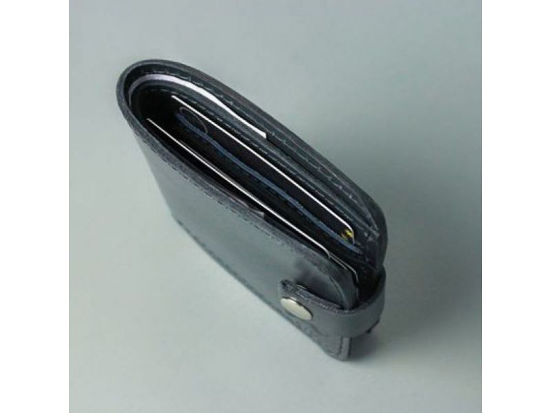 Кожаное портмоне Mini 2.0 синий, фото 4