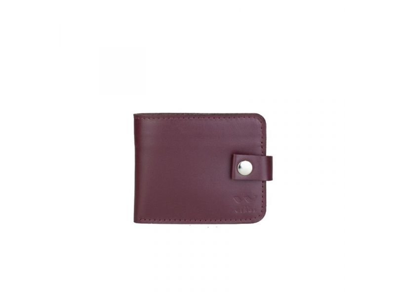 Кожаное портмоне Mini 2.0 бордовый, фото 1