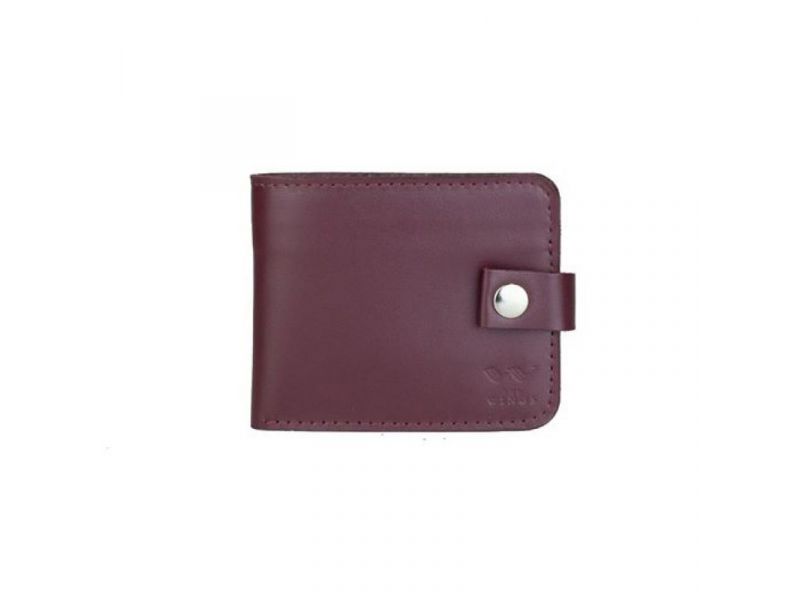 Кожаное портмоне Mini 2.0 бордовый, фото 2