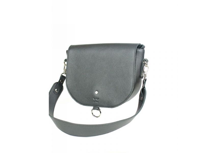 Женская кожаная сумка Ruby L черная флотар, фото 1