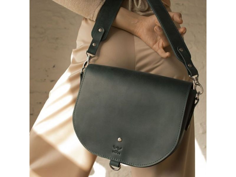 Женская кожаная сумка Ruby L черная, фото 9