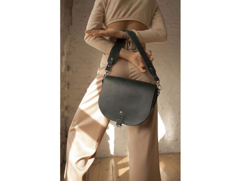 Женская кожаная сумка Ruby L черная, фото 1