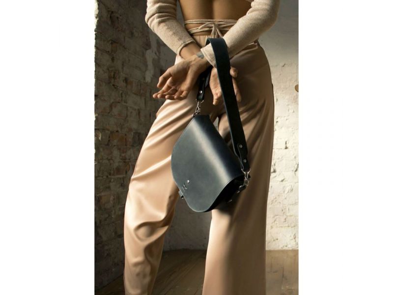 Женская кожаная сумка Ruby L черная, фото 8