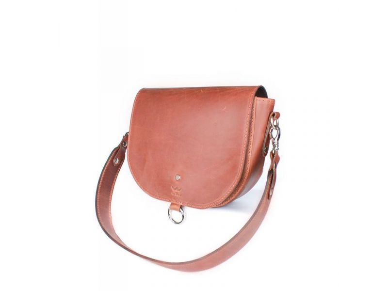 Женская кожаная сумка Ruby L светло-коричневая винтажная, фото 1