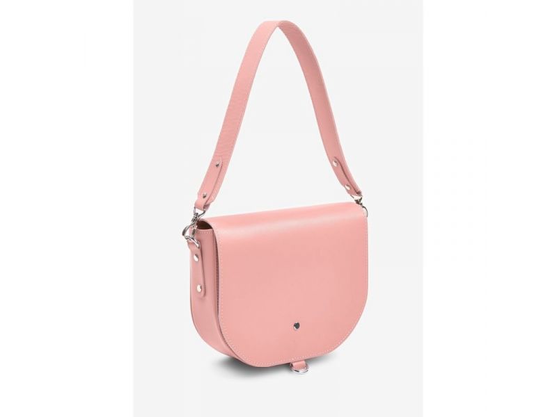 Женская кожаная сумка Ruby L розовая, фото 2