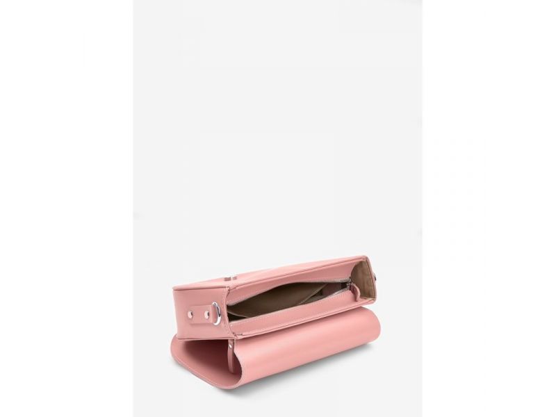 Женская кожаная сумка Ruby L розовая, фото 6