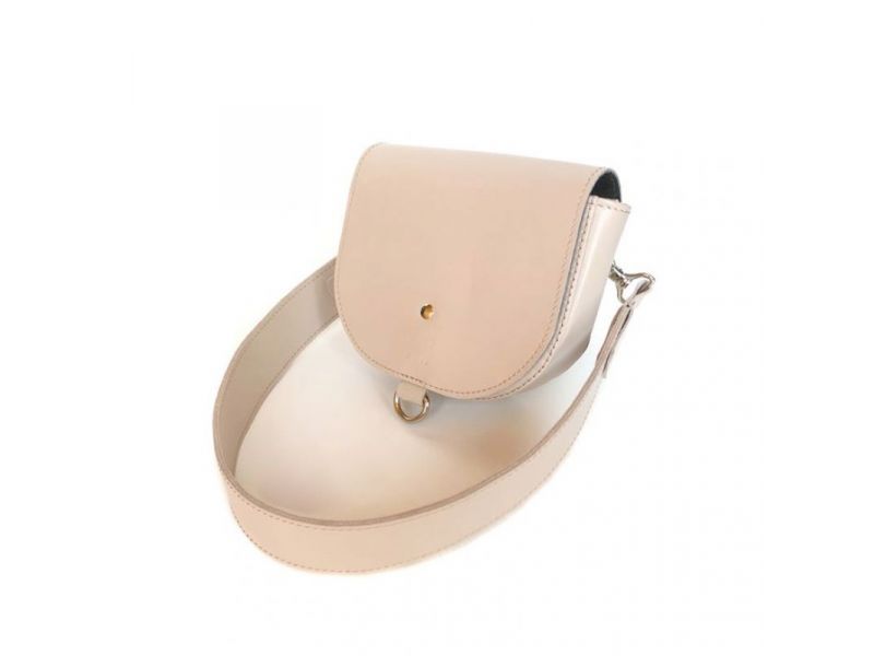 Женская кожаная сумка Ruby S бежевая, фото 7