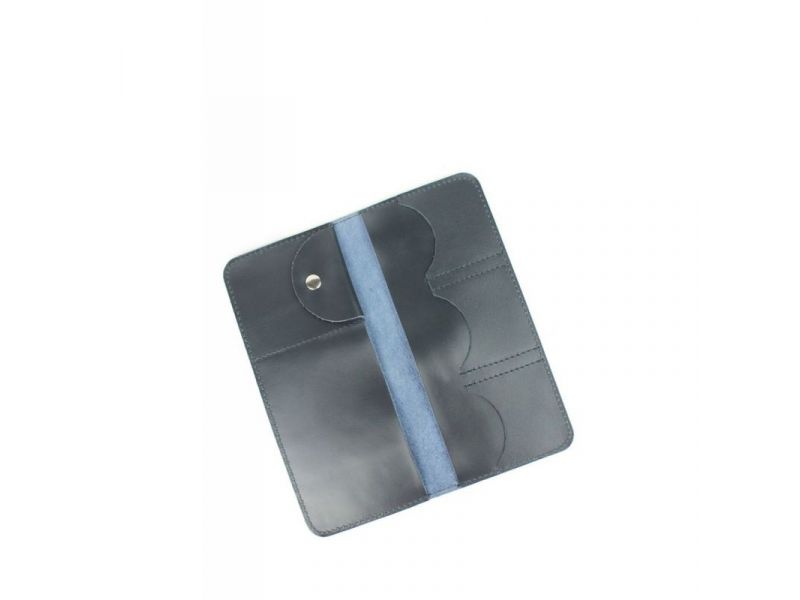 Кожаный тревел кейс синий, фото 1