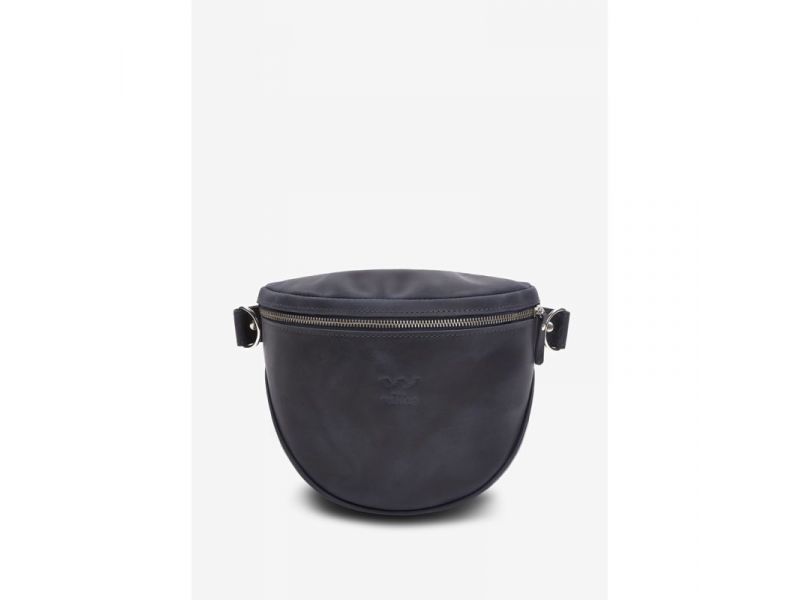 Кожаная сумка поясная-кроссбоди Vacation синяя винтажная, фото 2