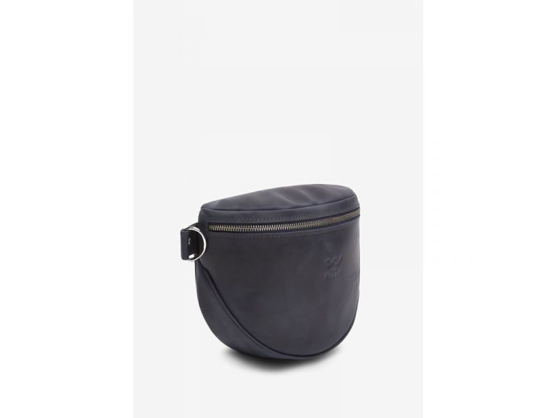 Кожаная сумка поясная-кроссбоди Vacation синяя винтажная, фото 3